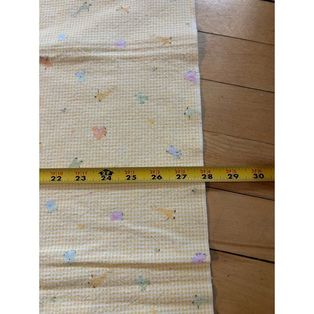 Vintage Carters  Baby Receiving Blanket Yellow Giraffe Elephant Tiger Zoo Print